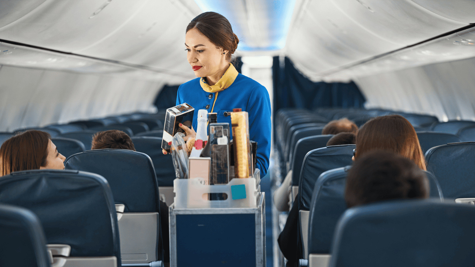 Flight attendant food cart