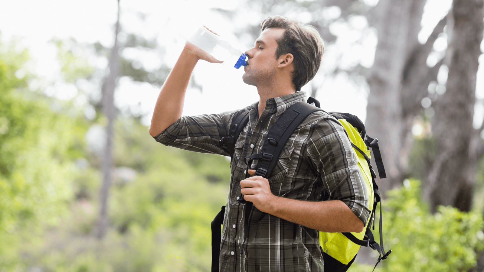 Drinking Water While Hiking