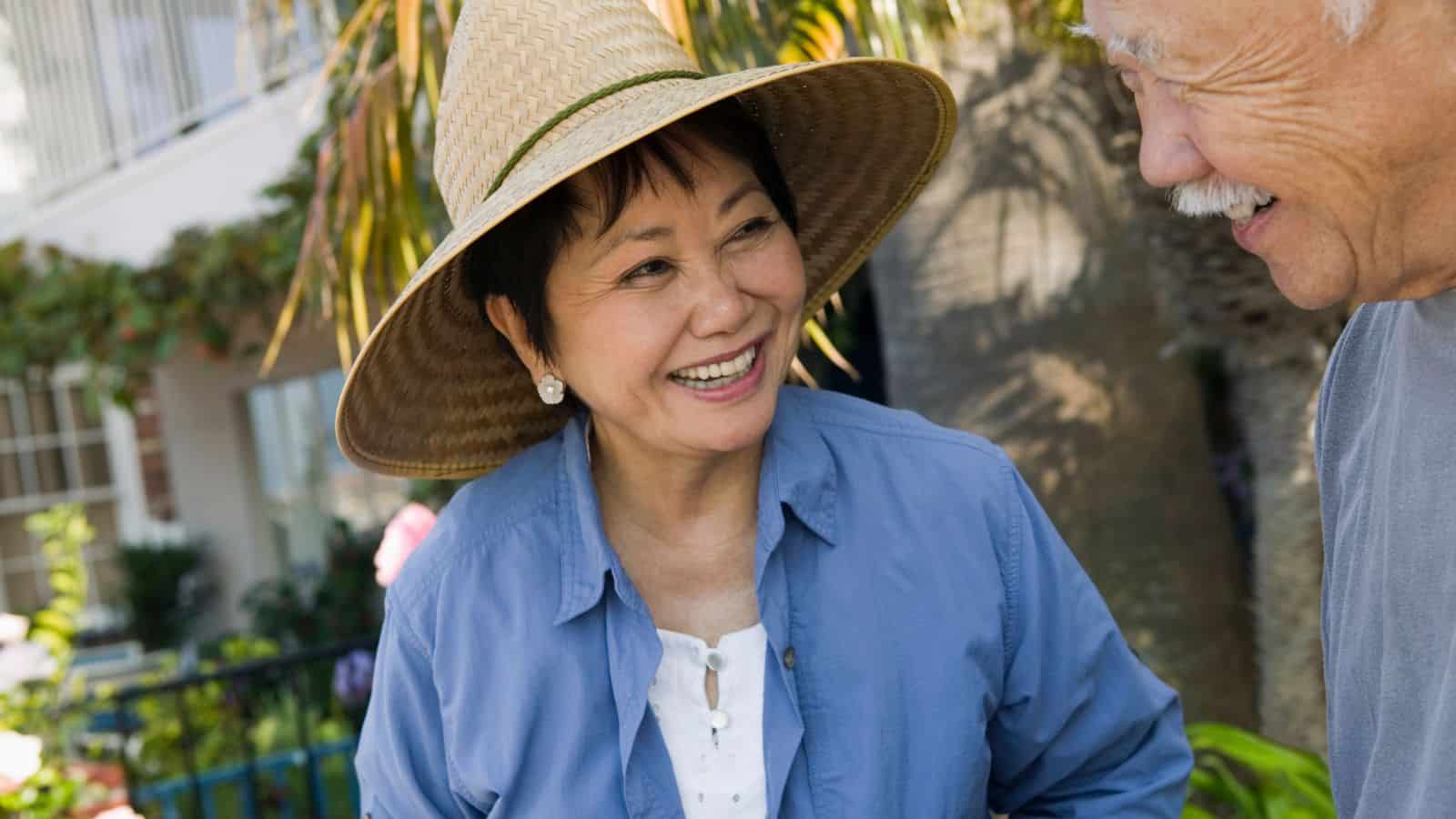 Senior Woman in Sun Hat