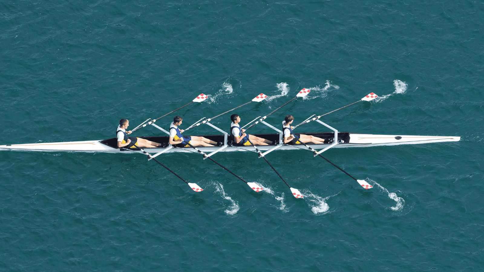 Rowing on a lake