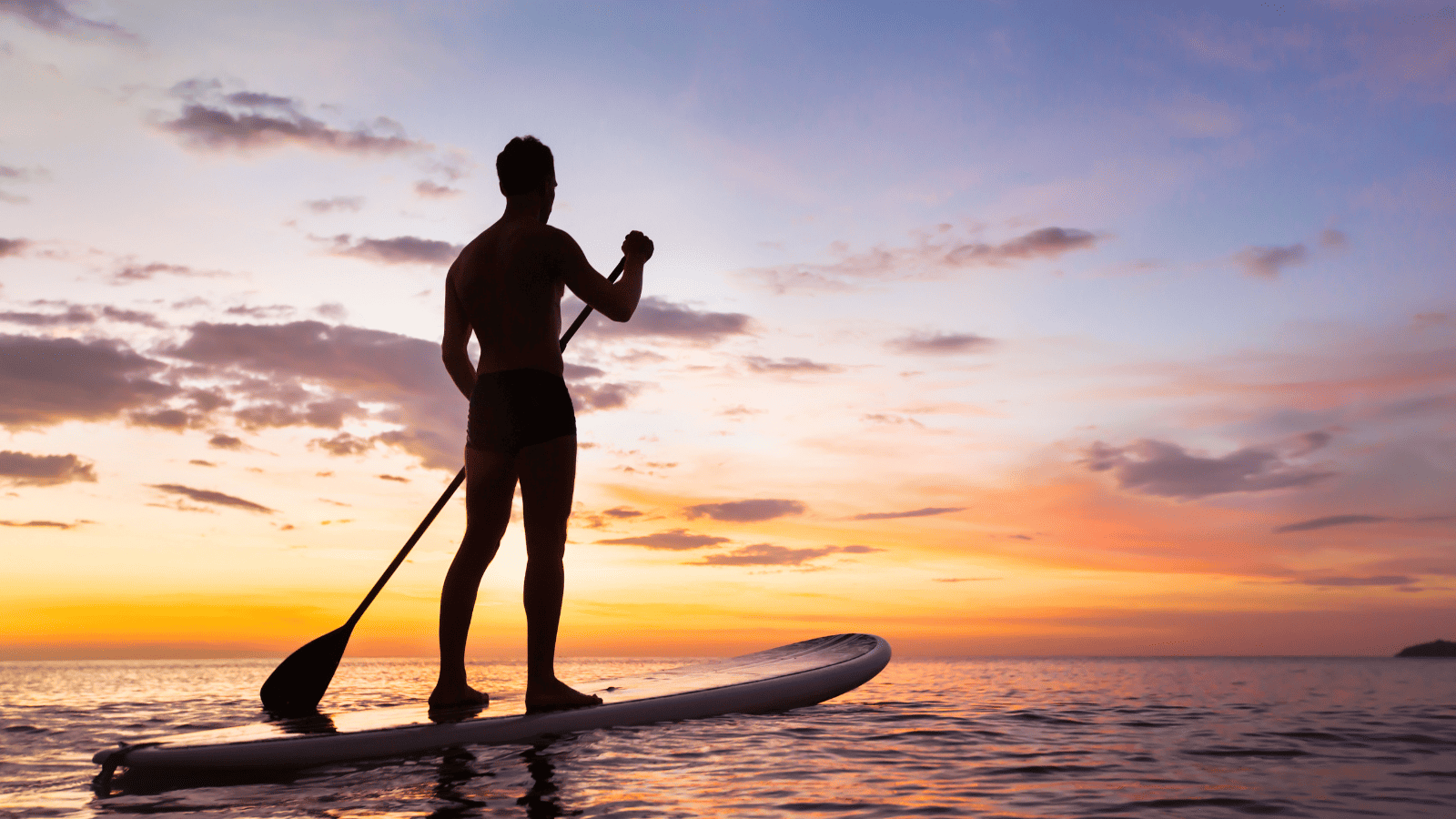 Paddleboard during sunset