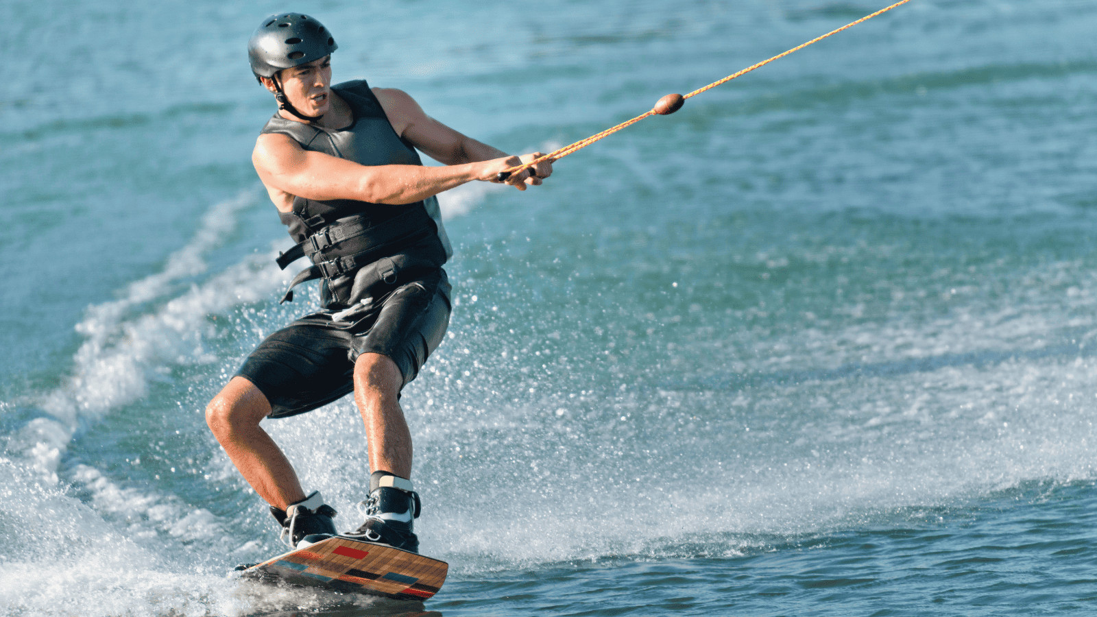 Man wakeboarding