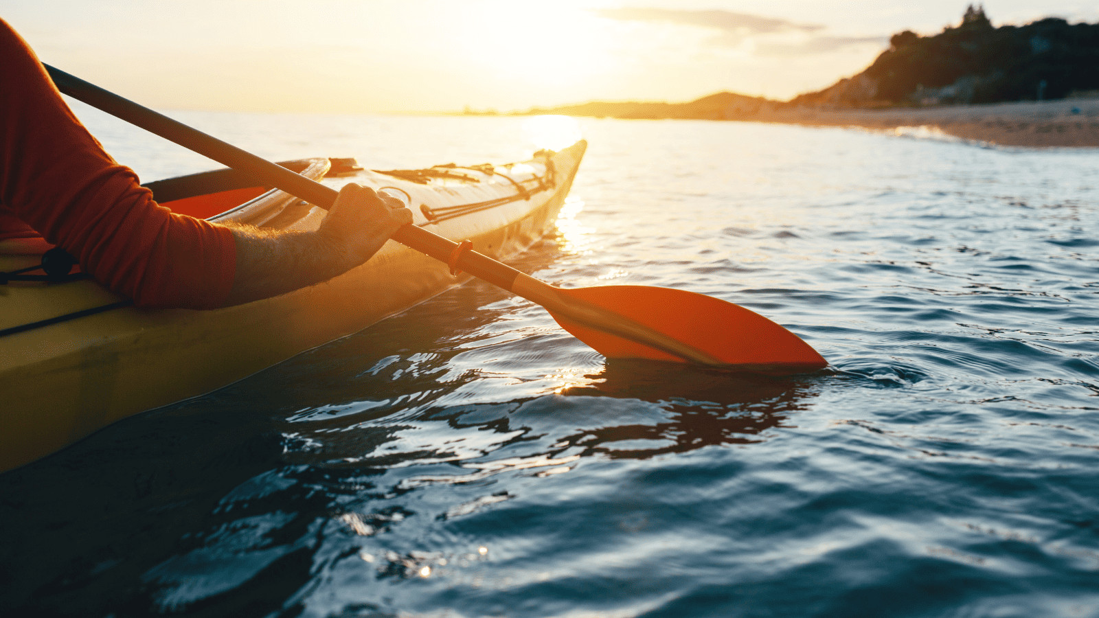 Kayak at sunset