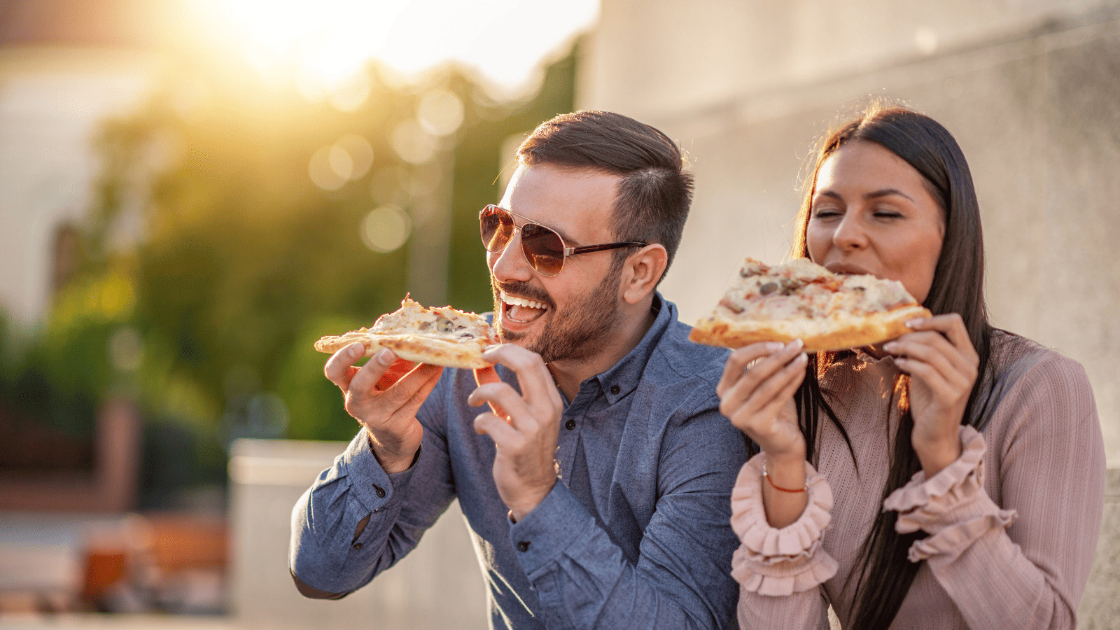 Couple Eating Together