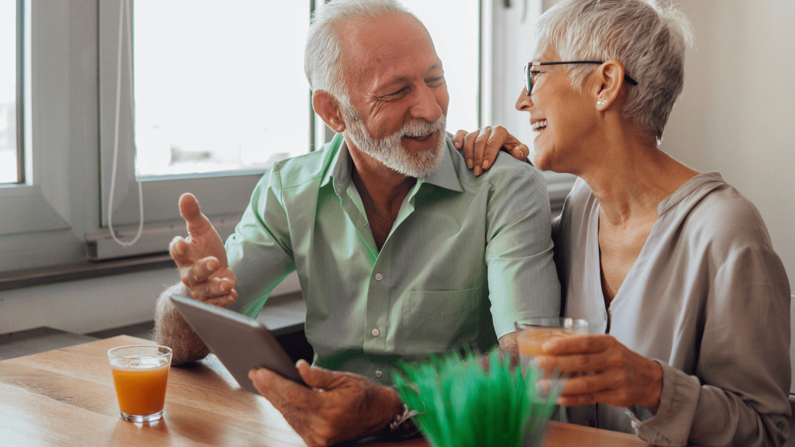Older Couple Talking