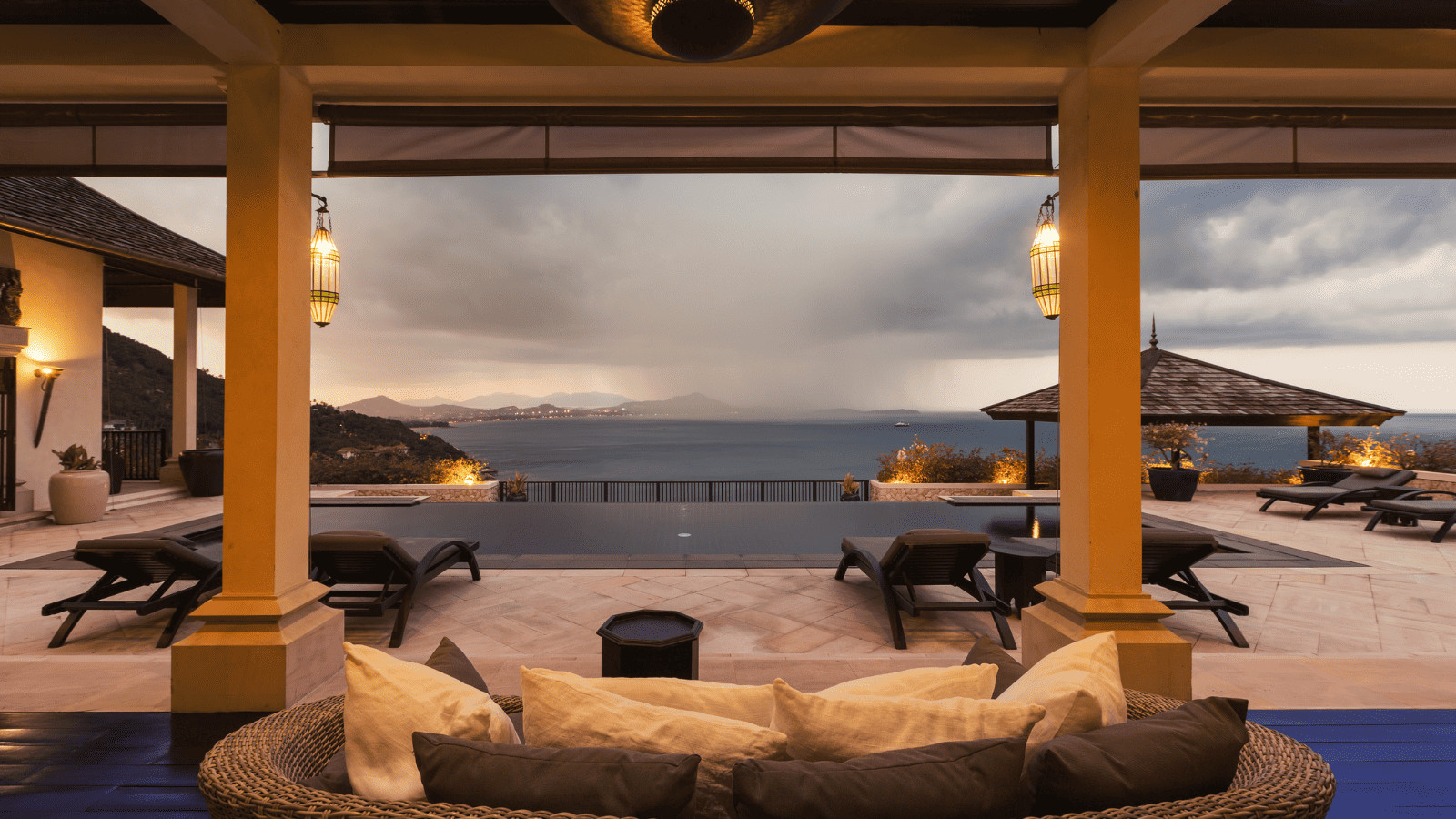 Spa overlooking ocean