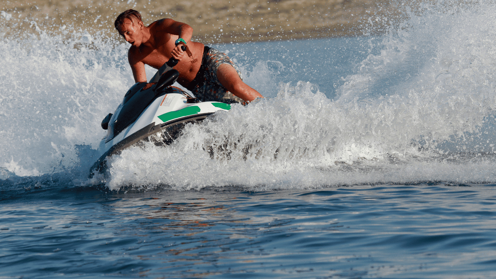 Man jet skiing