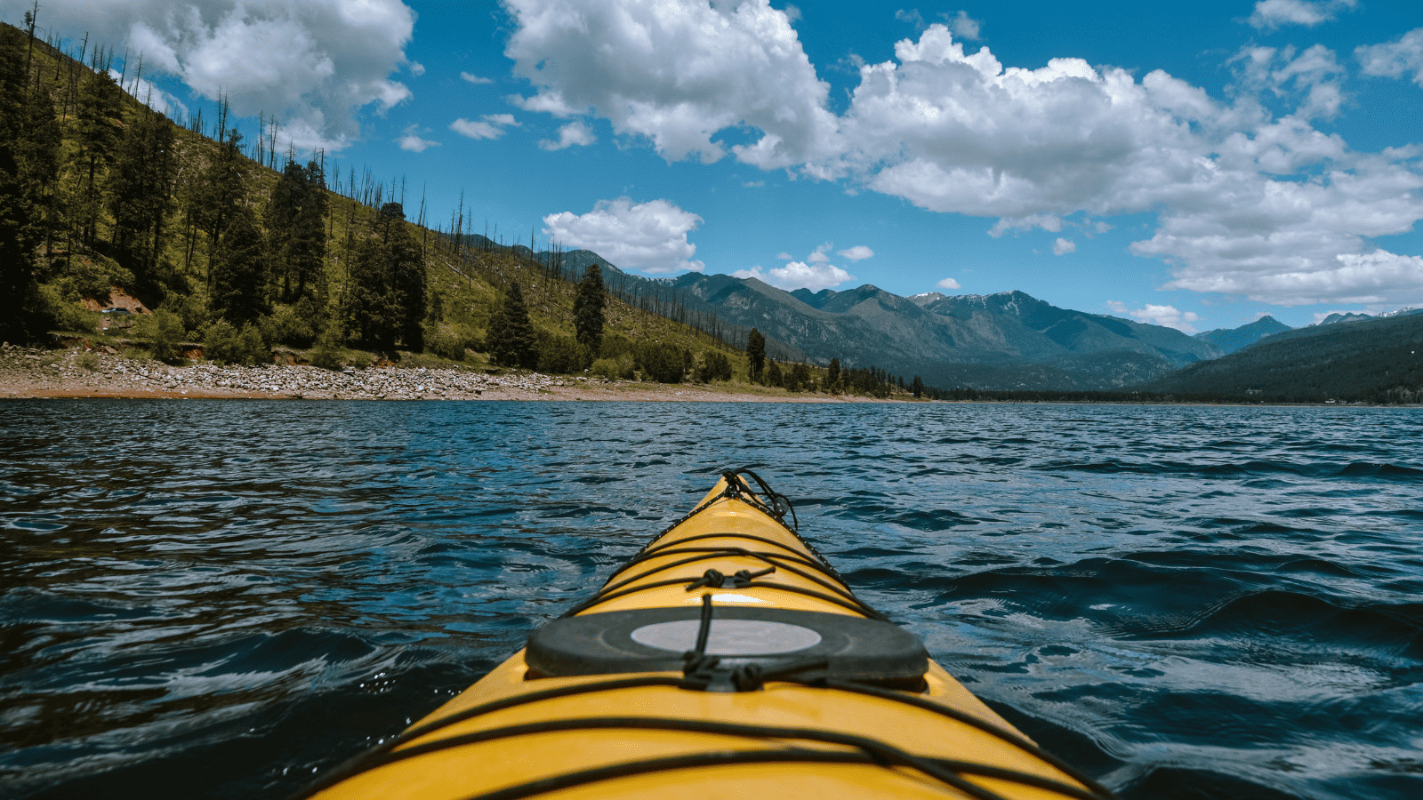 Kayak on Vallecito Reservoir, Colorado
