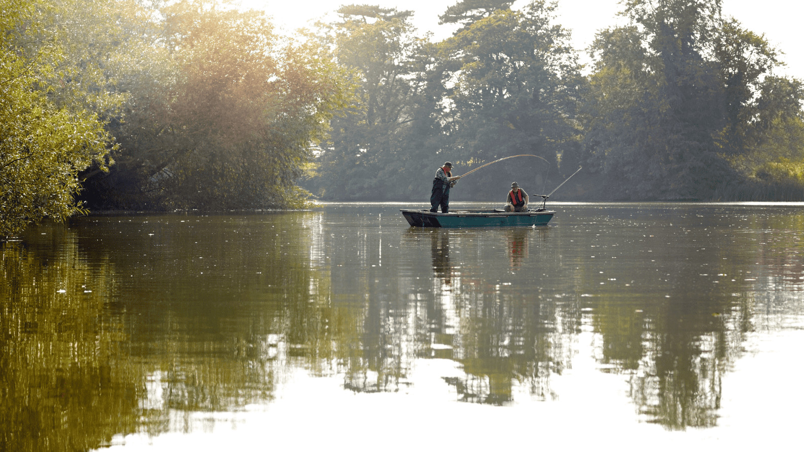16 Incredible Lakes near Louisville, Kentucky 6 Two men fishing in a boat
