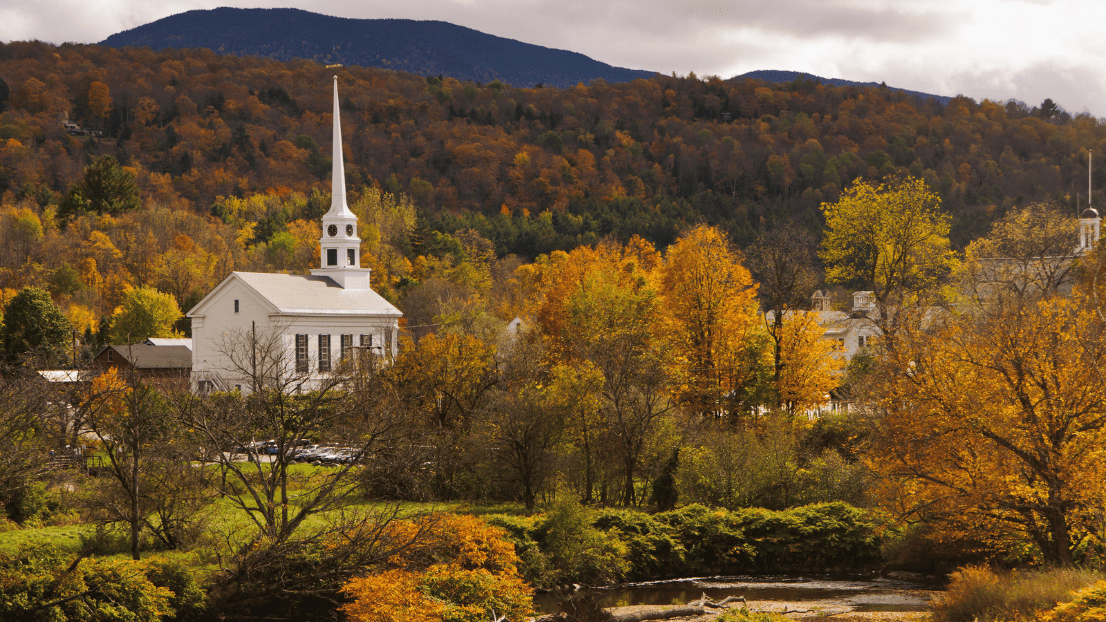 Unveiling the Top 11 US Cities for Fall Foliage 10 Stowe Vermont Canva