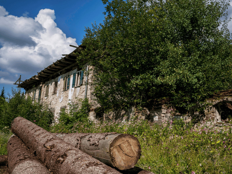 We Stepped into 9 Ghost Towns Near Vermont and Found Hidden Treasures 2 abandoned lumber town