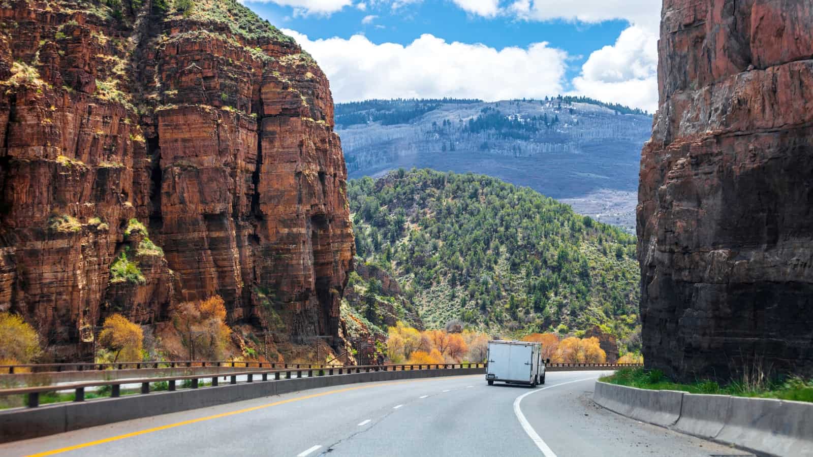 Driving in canyons, Colorado