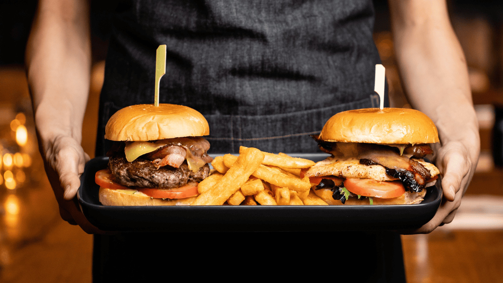 Guy Fieri's Rhode Island Roll Call: 9 Diners, Drive-Ins, and Dives You Gotta Try! 2 Two burgers and fries being served