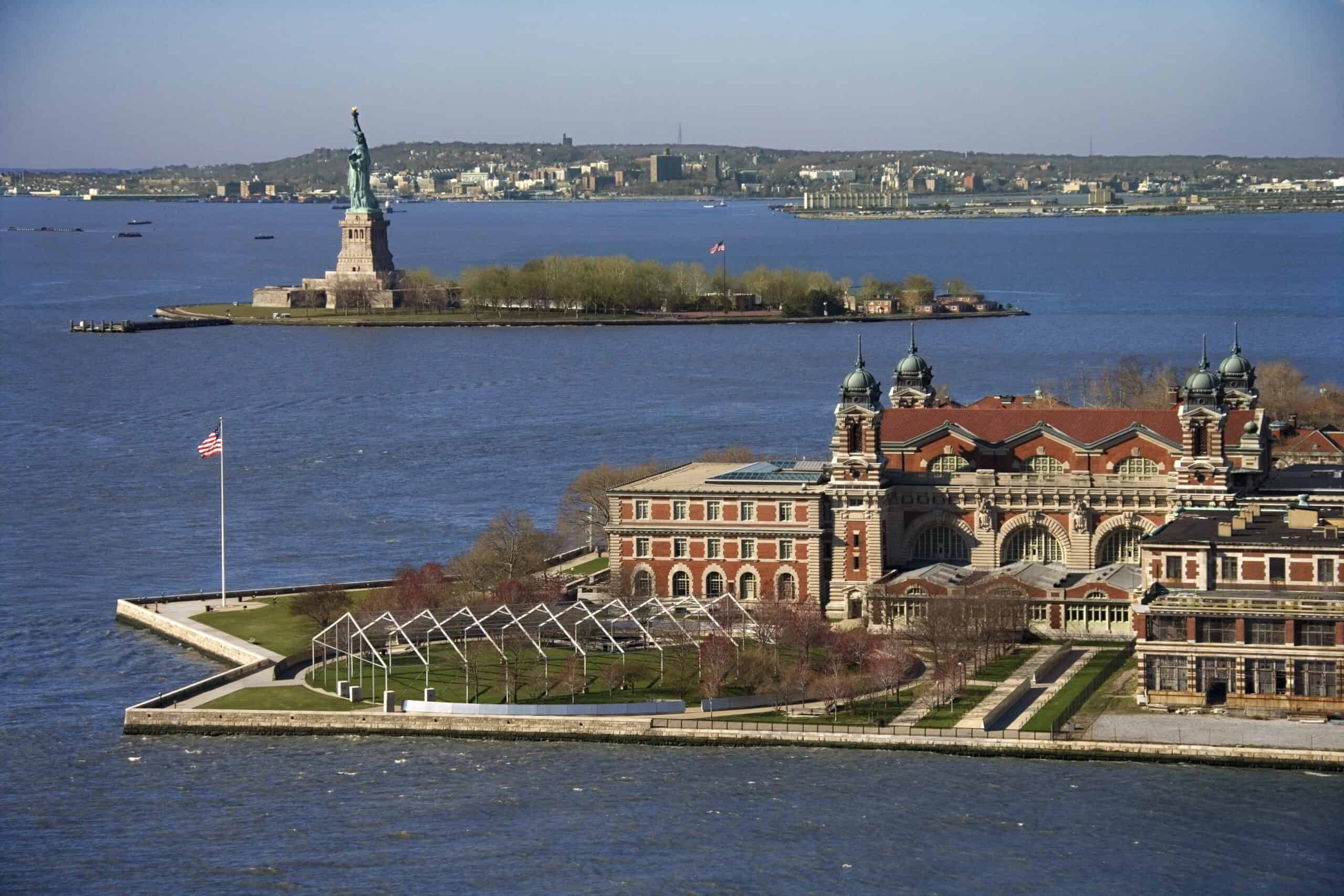 Ellis Island and Statue of Liberty, New York