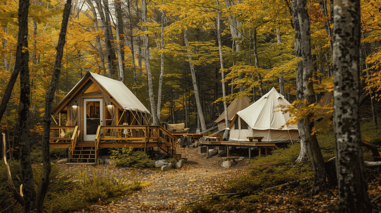 12 Best Glamping Spots in the U.S. for a Luxurious Outdoor Experience 8 Huttopia White Mountains – New Hampshire