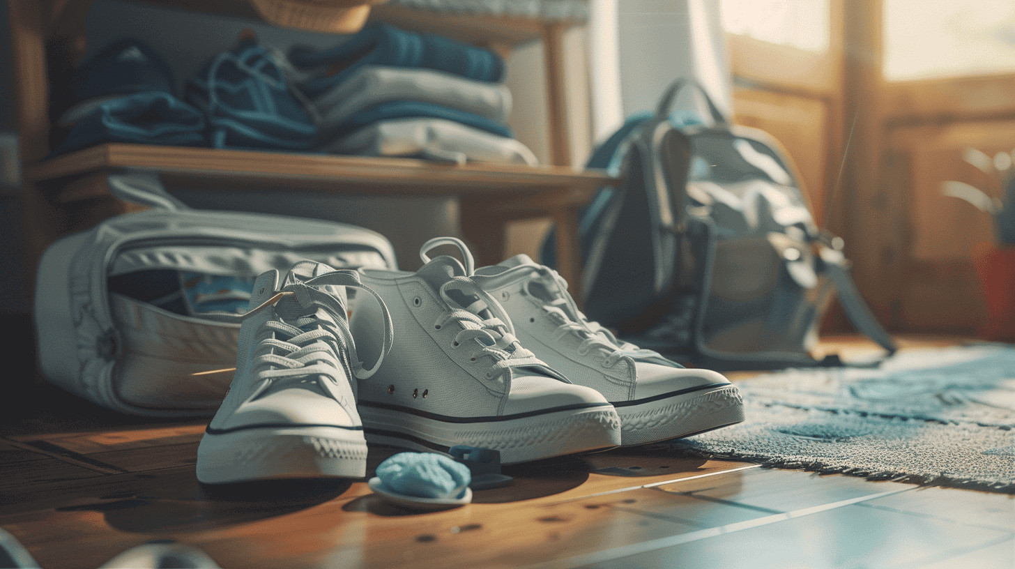 13 Packing Hacks Every Traveler Should Master 4 White sneakers