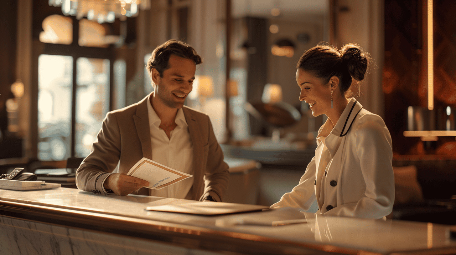 10 Benefits of Traveling During the Off-Season 10 Wife and husband at the hotel reception