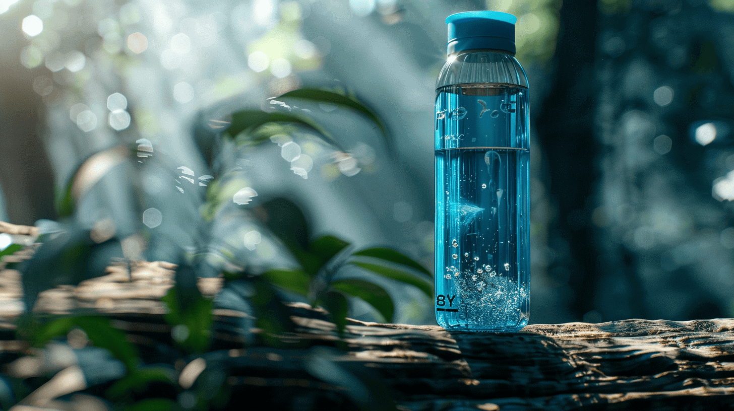 12 Tips for Traveling Sustainably and Reducing Your Carbon Footprint 6 blue water bottle