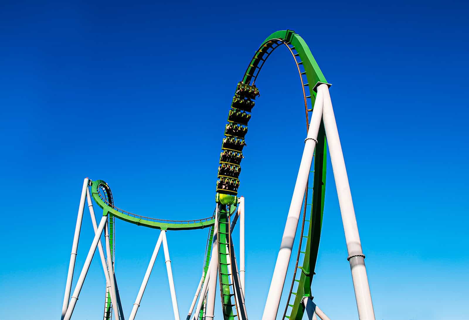 TripAdvisor's Theme Park Rankings Are So Bad They're Actually Hilarious 11 a roller coaster in the middle of a blue sky