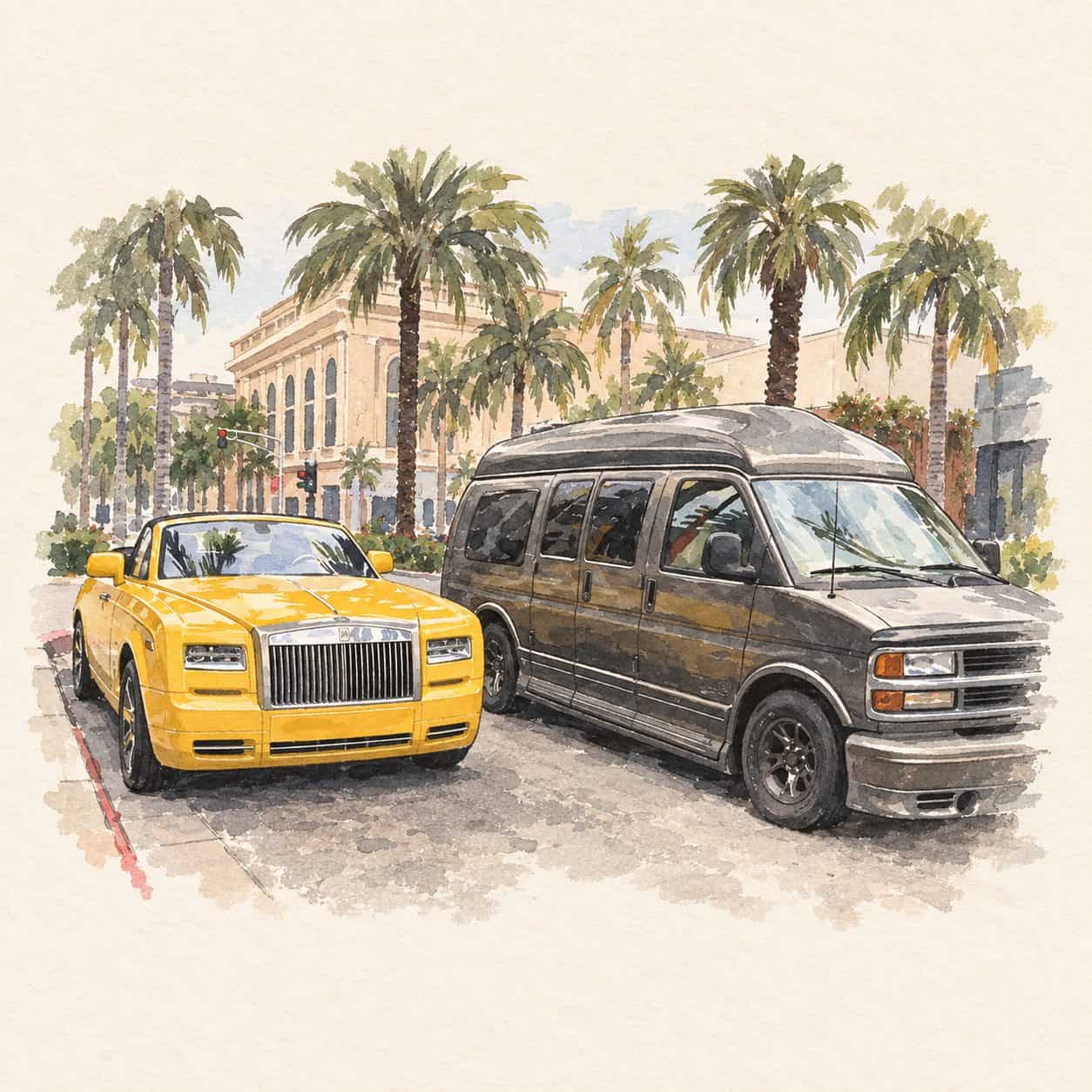 Storybook illustration based on our photograph: los angeles