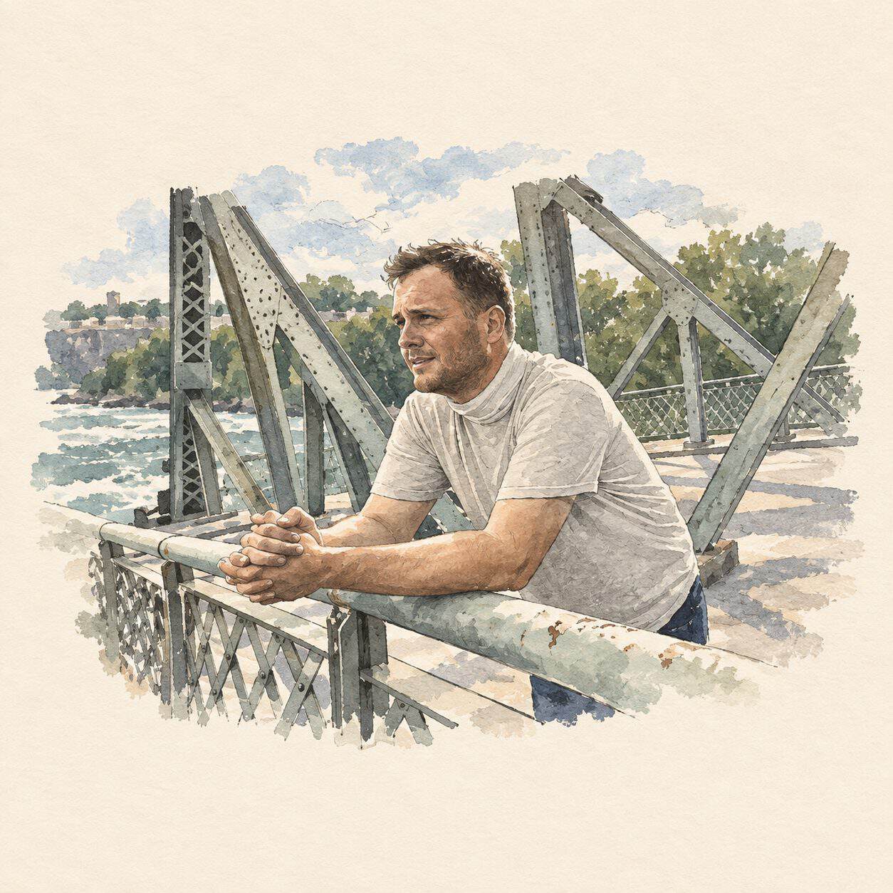 Storybook illustration based on our photograph: niagara falls bedford falls
