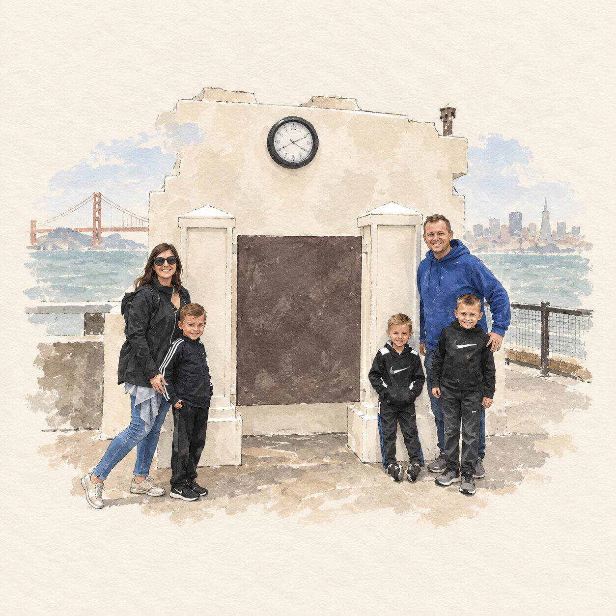 Storybook illustration based on our photograph: san francisco