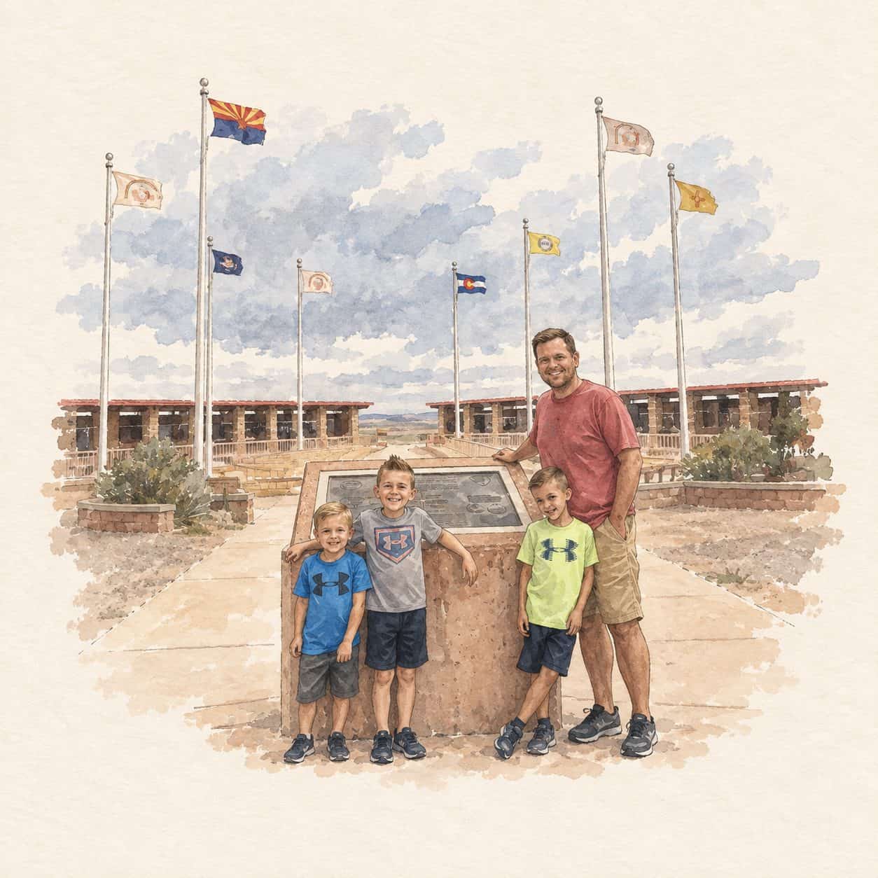 Storybook illustration based on our photograph: superlatives