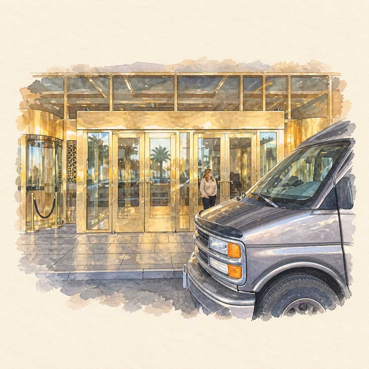 Storybook illustration based on our photograph: vegas
