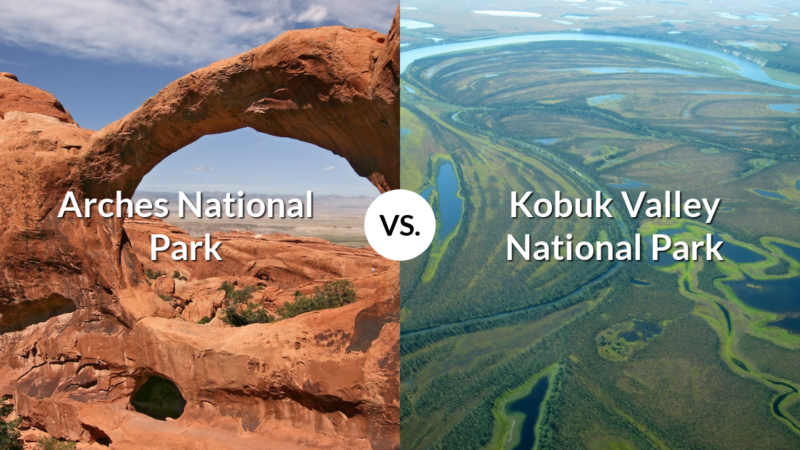 Arches National Park vs Kobuk Valley National Park