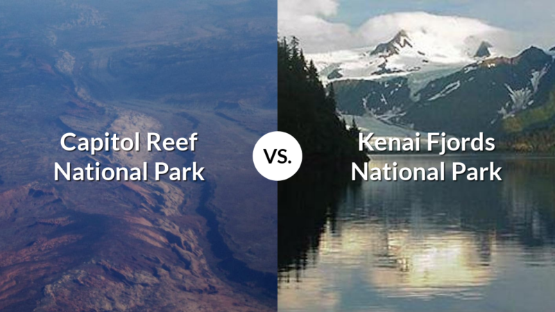 Capitol Reef National Park vs Kenai Fjords National Park