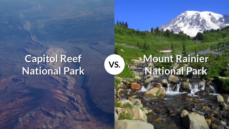 Capitol Reef National Park vs Mount Rainier National Park