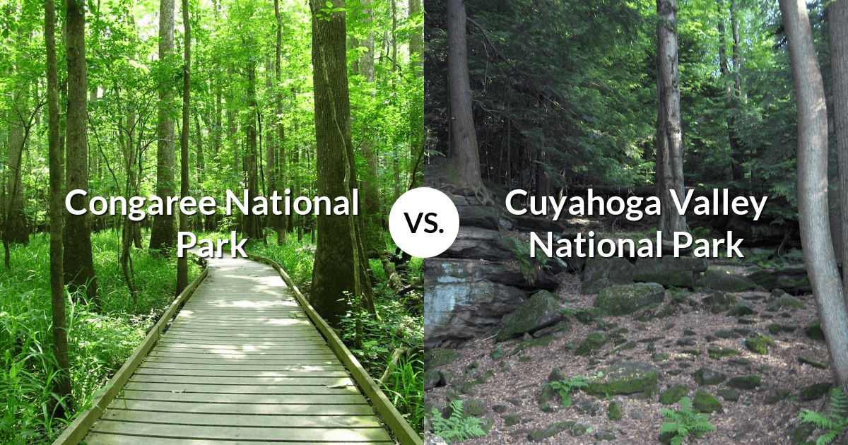 Congaree National Park vs Cuyahoga Valley National Park