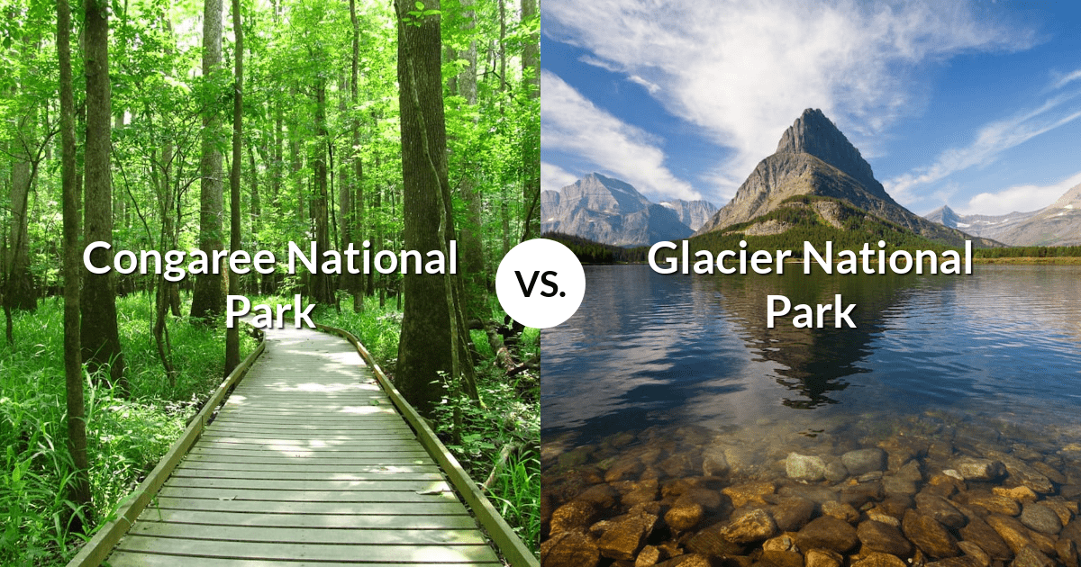 Congaree National Park vs Glacier National Park