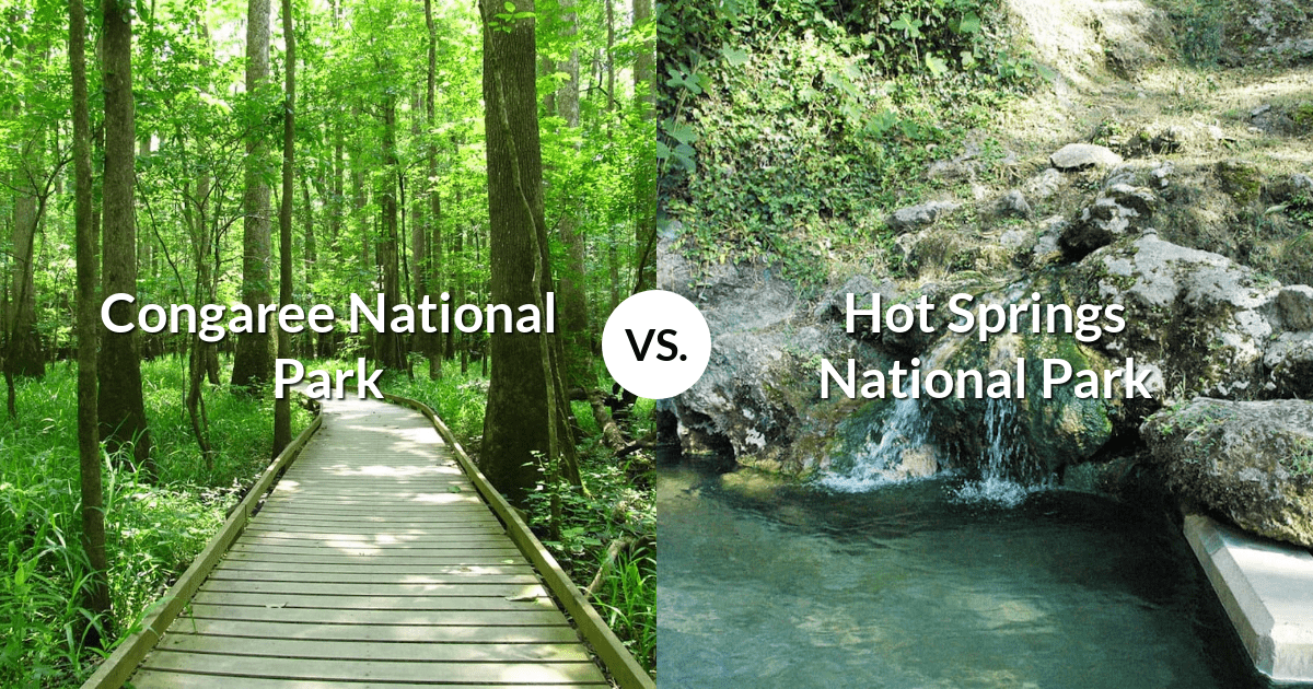Congaree National Park vs Hot Springs National Park