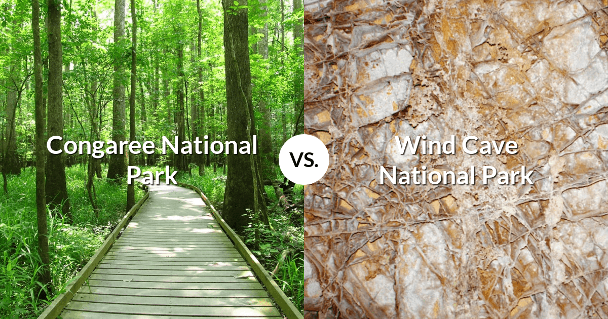 Congaree National Park vs Wind Cave National Park