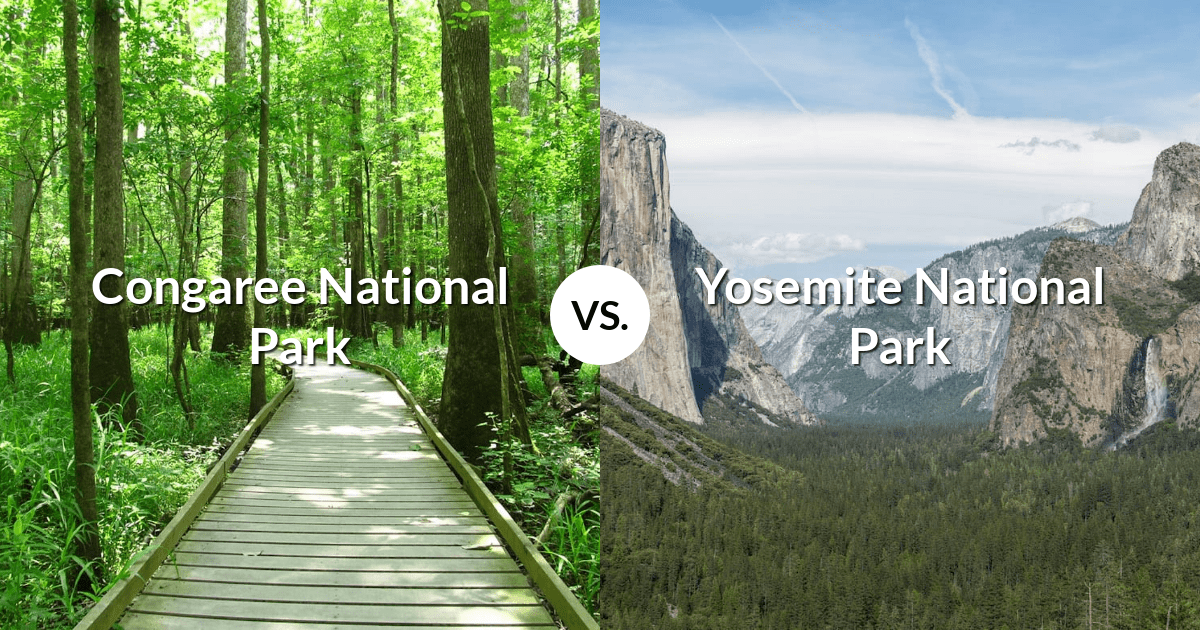 Congaree National Park vs Yosemite National Park