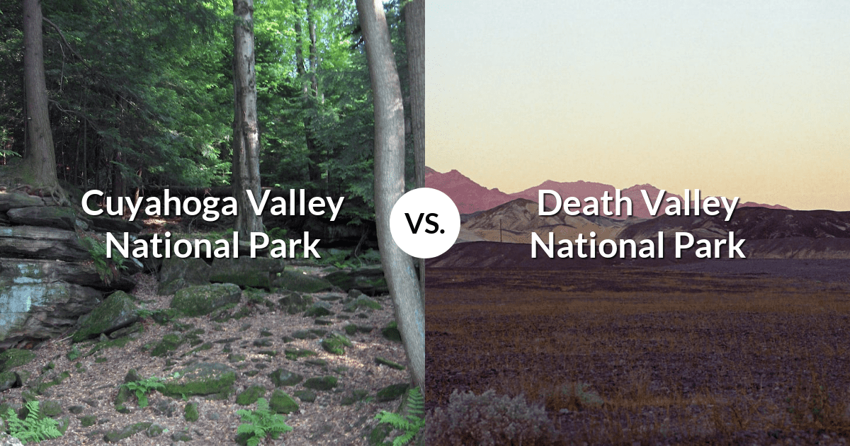 Cuyahoga Valley National Park vs Death Valley National Park