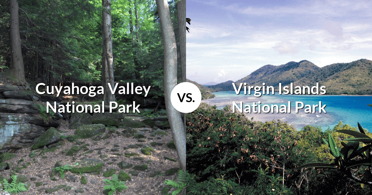 Cuyahoga Valley National Park vs Virgin Islands National Park