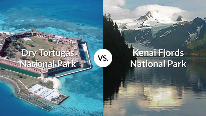 Dry Tortugas National Park vs Kenai Fjords National Park