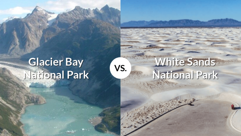 Glacier Bay National Park & Preserve vs White Sands National Park