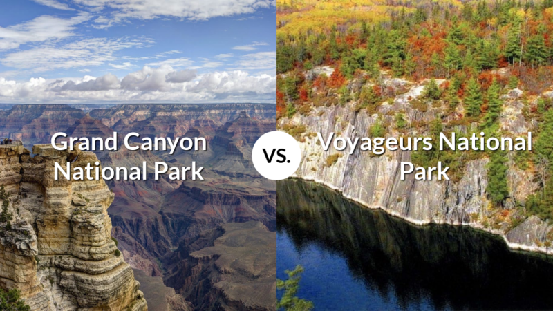 Grand Canyon National Park vs Voyageurs National Park