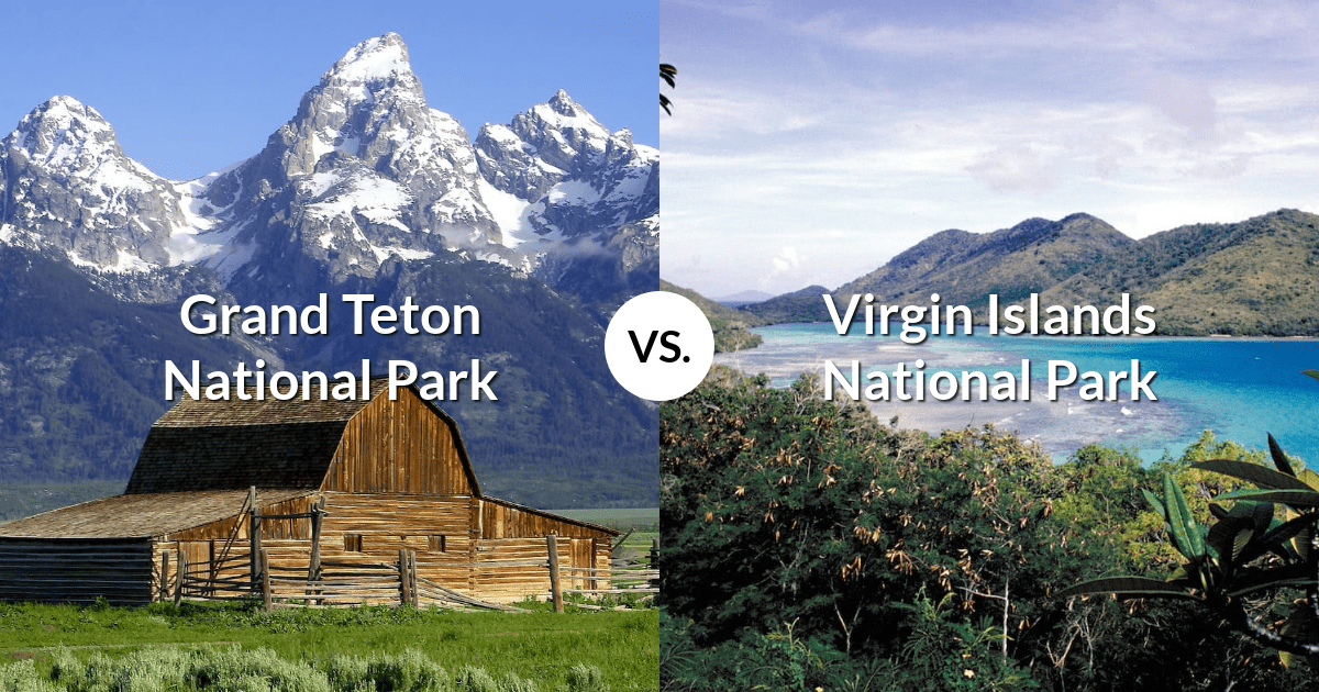 Grand Teton National Park vs Virgin Islands National Park