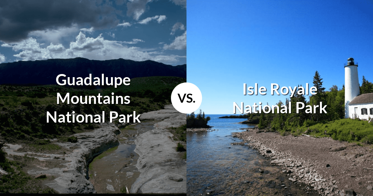Guadalupe Mountains National Park vs Isle Royale National Park