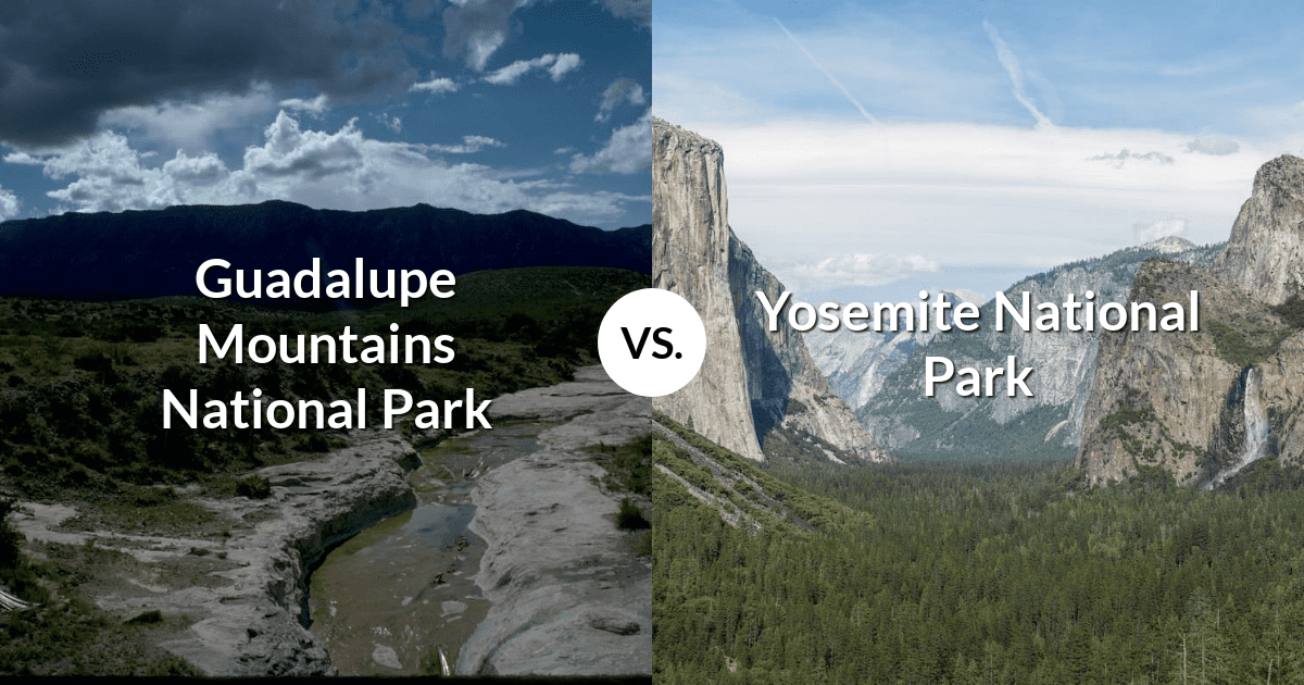 Guadalupe Mountains National Park vs Yosemite National Park