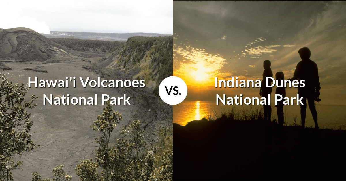 Hawai'i Volcanoes National Park vs Indiana Dunes National Park