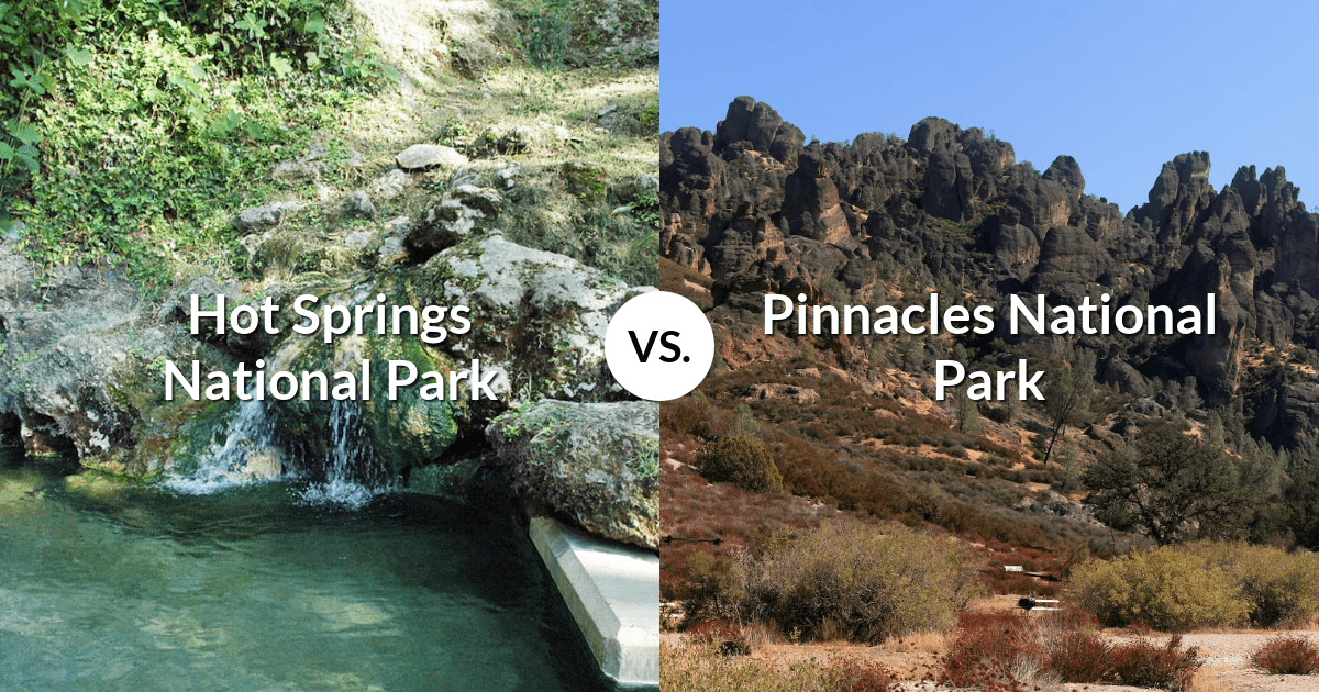 Hot Springs National Park vs Pinnacles National Park