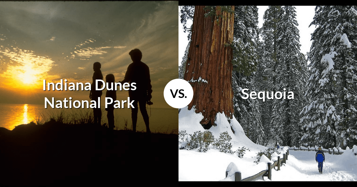 Indiana Dunes National Park vs Sequoia & Kings Canyon National Parks