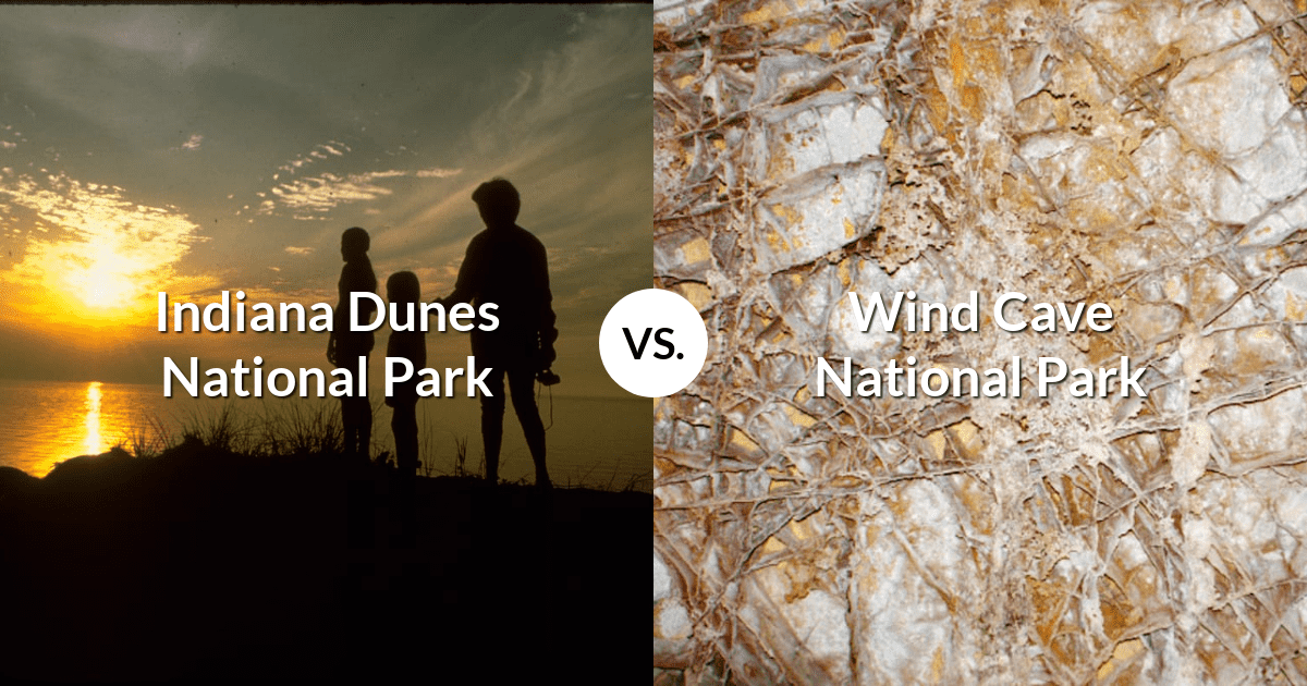 Indiana Dunes National Park vs Wind Cave National Park