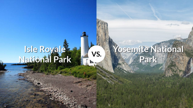 Isle Royale National Park vs Yosemite National Park