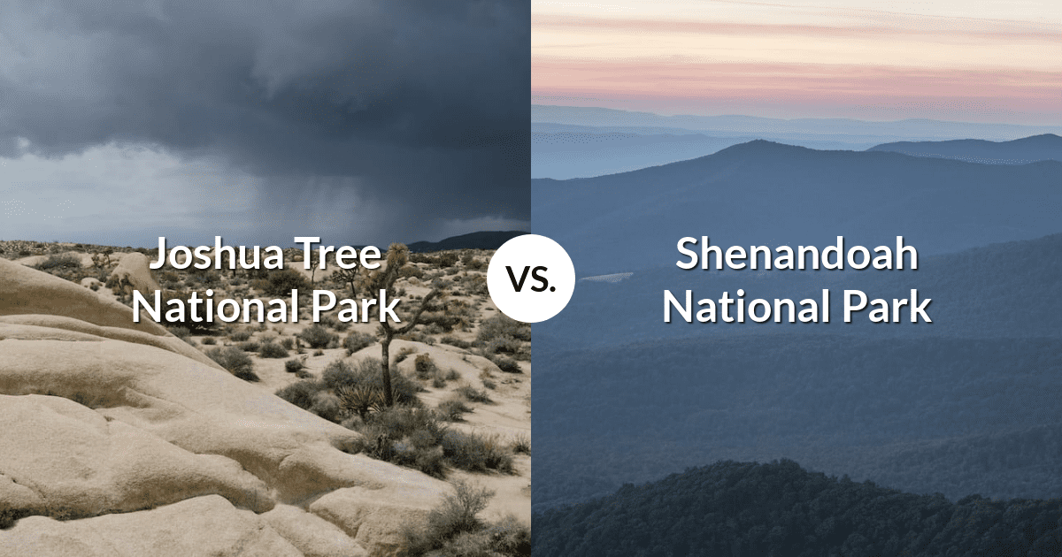 Joshua Tree National Park vs Shenandoah National Park